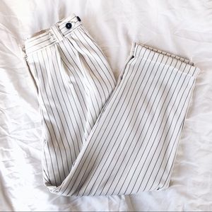 Topshop White Pinstripe Pants